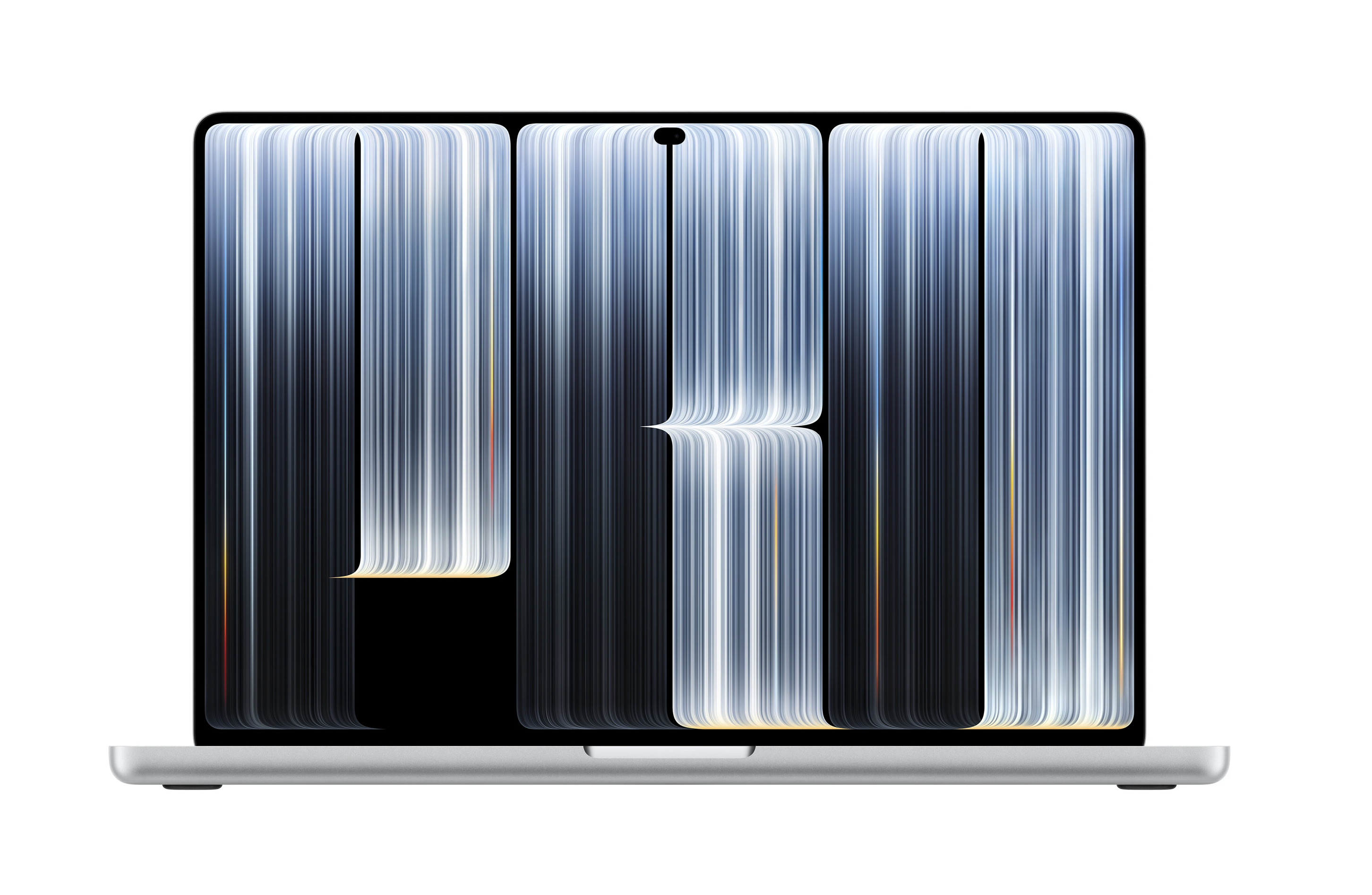 MacBook Pro 16 Zoll PROLED XDR Display Silber, Vorderansicht